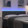 vidaXL LED Headboard with LED Strip Lights Dark Grey 144 cm Polyester