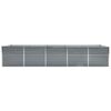 vidaXL Garden Raised Bed Galvanised Steel 400x80x45 cm Grey
