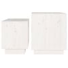 vidaXL Nesting Coffee Tables 2 pcs White Solid Wood Pine