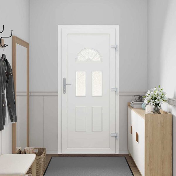 vidaXL Front Door White 110x210 cm PVC