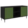vidaXL TV Cabinet GELEEN 102 x 33 x 51 cm Black Oak Engineered Wood
