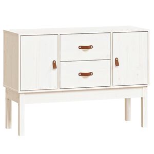 vidaXL Sideboard White 110x40x78 cm Solid Wood Pine