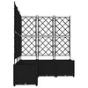 vidaXL Garden Planter 5 pcs Black 120 x 120 x 143 cm Steel