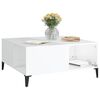 vidaXL Coffee Table High Gloss White 80x80x36.5 cm Engineered Wood