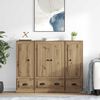 vidaXL Highboard with Drawer 3 pcs Artisan Oak Engineered Wood
