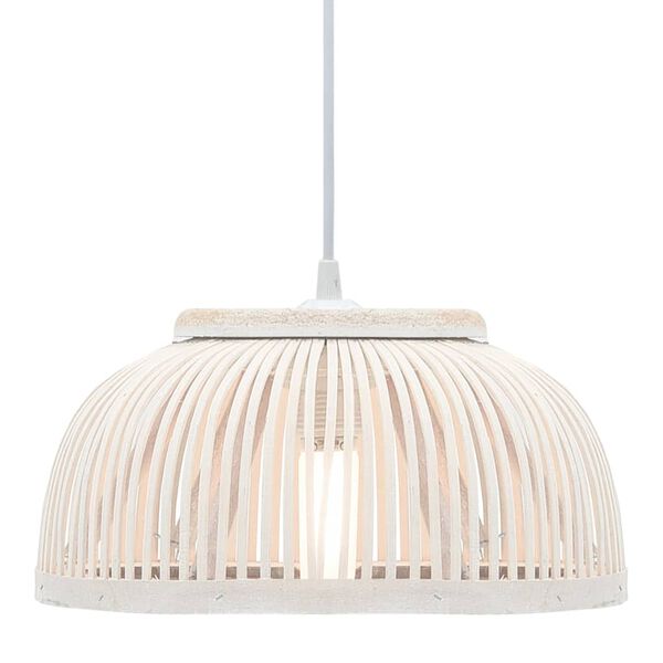 vidaXL Pendant Lamp Bamboo 40 W 34x14.5 cm Semicircle E27