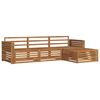 vidaXL Outdoor Sofa Set 4 pcs Natural Solid Acacia Wood