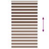 vidaXL Zebra Blind Brown 130x230 cm Fabric Width 125.9 cm Polyester