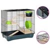 vidaXL Hamster Cage Grey 58x32x54 cm Polypropylene and Metal