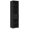 vidaXL Slim Storage Cabinet Black 45x42.5x225 cm Engineered Wood