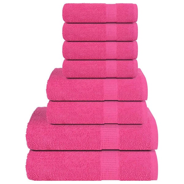 vidaXL 8 Piece Towel Set "FROGN" Pink 360 gsm