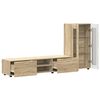 vidaXL TV Cabinet Set with Drawer with Door Sonoma Oak Engineered Wood