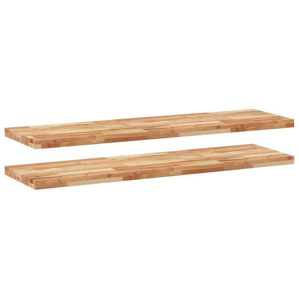 vidaXL Floating Shelves 2 pcs 140x40x4 cm Oil Finished Solid Wood Acacia