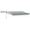 vidaXL Electric Retractable Awning Green and White 3 x 2.5 m