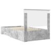 vidaXL Bed Frame Concrete Grey 100 x 200 cm Engineered Wood
