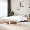 vidaXL Bed Frame without Mattress White King Size Solid Wood