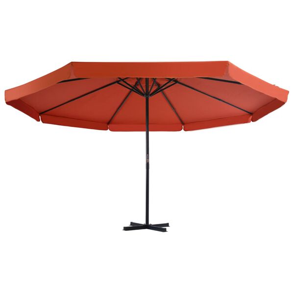 vidaXL Garden Parasol with Aluminium Pole 500 cm Terracotta