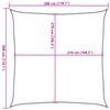 vidaXL Sunshade Sail 160 g/m² Cream 3x3 m HDPE