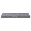 vidaXL Stair Mats 15 pcs 65x21x4 cm Light Grey Rectangular Edge