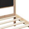 vidaXL Bed frame Brown and black 80 x 200 cm Solid pine wood