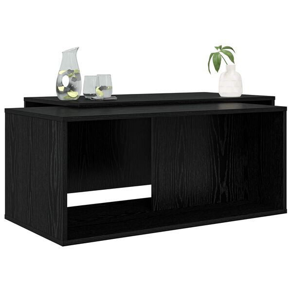 vidaXL Coffee Table Set 2 pcs Black Oak Engineered Wood