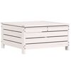 vidaXL Garden Footstool with Cushion White Solid Wood Pine
