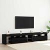 vidaXL TV Cabinet 2 pcs Black Oak 230 x 36.5 x 40 cm Engineered Wood
