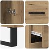 vidaXL Highboard with Drawer 2 pcs Artisan Oak 69.5 x 34 x 180 cm