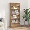 vidaXL Magazine Rack Artisan Oak 70 x 41 x 156 cm Engineered Wood