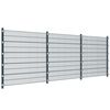 vidaXL Fence Panels 2 pcs Iron 6x2 m 12m(Total Length) Anthracite Grey