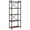 vidaXL Bookshelf 60 x 30 x 155 cm Engineered Wood Smoked Oak