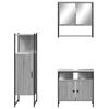 vidaXL 3 Piece Bathroom Furniture Set Grey Sonoma Engineered Wood