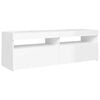 vidaXL TV Cabinet with LED Lights High Gloss White 120x35x40 cm