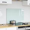 vidaXL Kitchen Backsplash White 70 x 50 cm Tempered Glass
