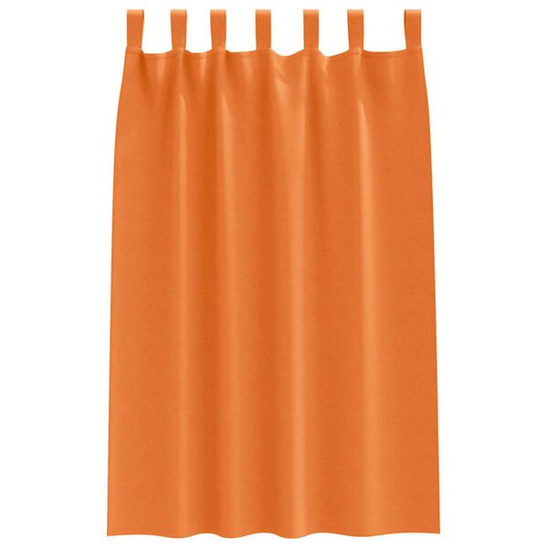 vidaXL Blackout Curtains with Rings 2 pcs Bright Orange 175 x 140 cm