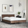 vidaXL Bed Frame without Mattress Brown Oak 140x190 cm