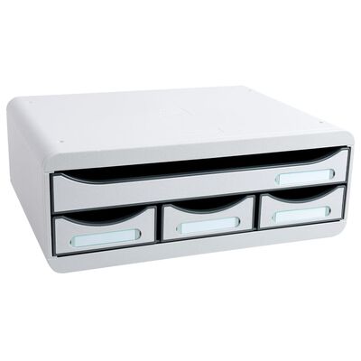 Exacompta Desktop Drawer Set Toolbox with 4 Drawers Light Grey