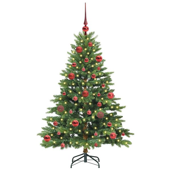vidaXL Artificial Christmas Tree with 150 LEDs Green 150 cm PE and PVC