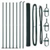 vidaXL Fence Post Green 10 x 1.6 m (25 mm mesh) Steel and PVC
