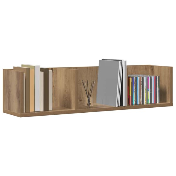 vidaXL CD Wall Shelf Artisan Oak 75x18x18 cm Engineered Wood