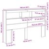 vidaXL Headboard Cabinet with LED Old Wood 160x17x102 cm