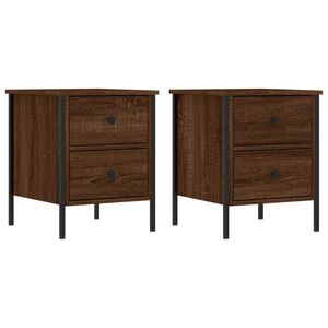 vidaXL Bedside Cabinets 2 pcs Brown Oak 40x42x50 cm Engineered Wood