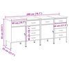 vidaXL Work Cabinet with Drawer 4 pcs Red and Grey 200 x 55 x 85 cm