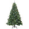 vidaXL Artificial Christmas Tree with 300 LEDs Green 240 cm PE and PVC