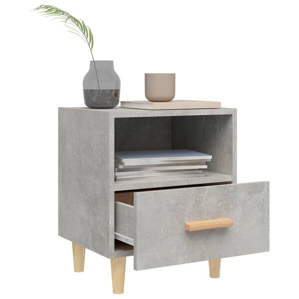 vidaXL Bedside Cabinet Concrete Grey 40x35x47 cm