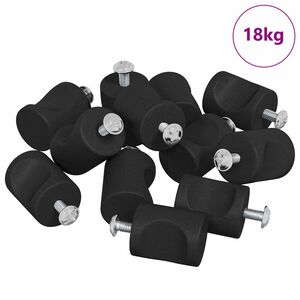 vidaXL Cabinet Knobs 968 pcs Black Iron