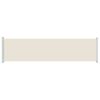 vidaXL Patio Retractable Side Awning 600x160 cm Cream