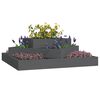 vidaXL Planter Grey 83x83x27 cm Solid Wood Pine