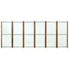 vidaXL 6-Panel Room Divider Cream White 420x170 cm