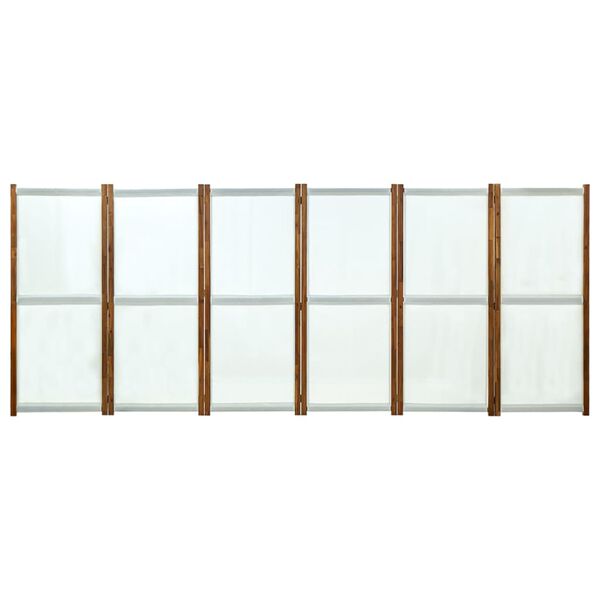 vidaXL 6-Panel Room Divider Cream White 420x170 cm